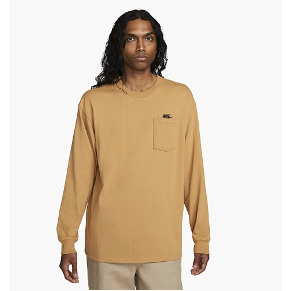 Nike Sportswear Premium Essential Long Sleeve Pocket Shirt Mens Small DR7929-722